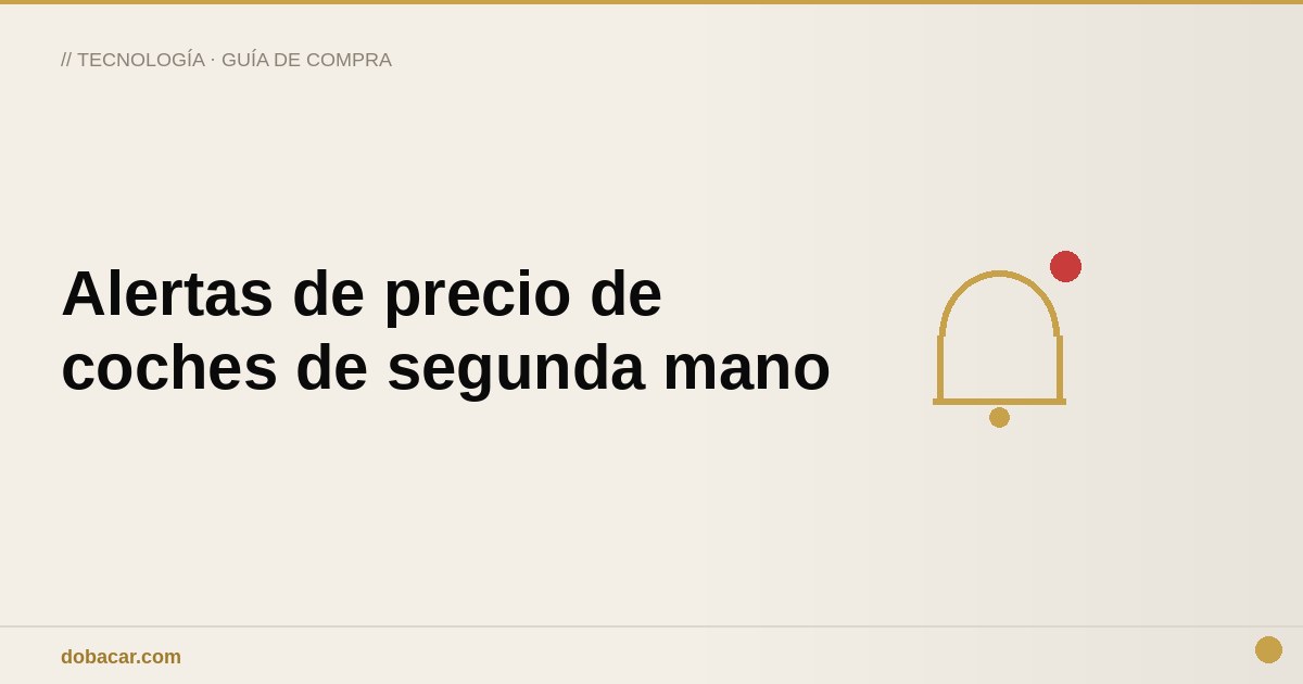 Notificación de alerta de precio de un coche de segunda mano en el móvil