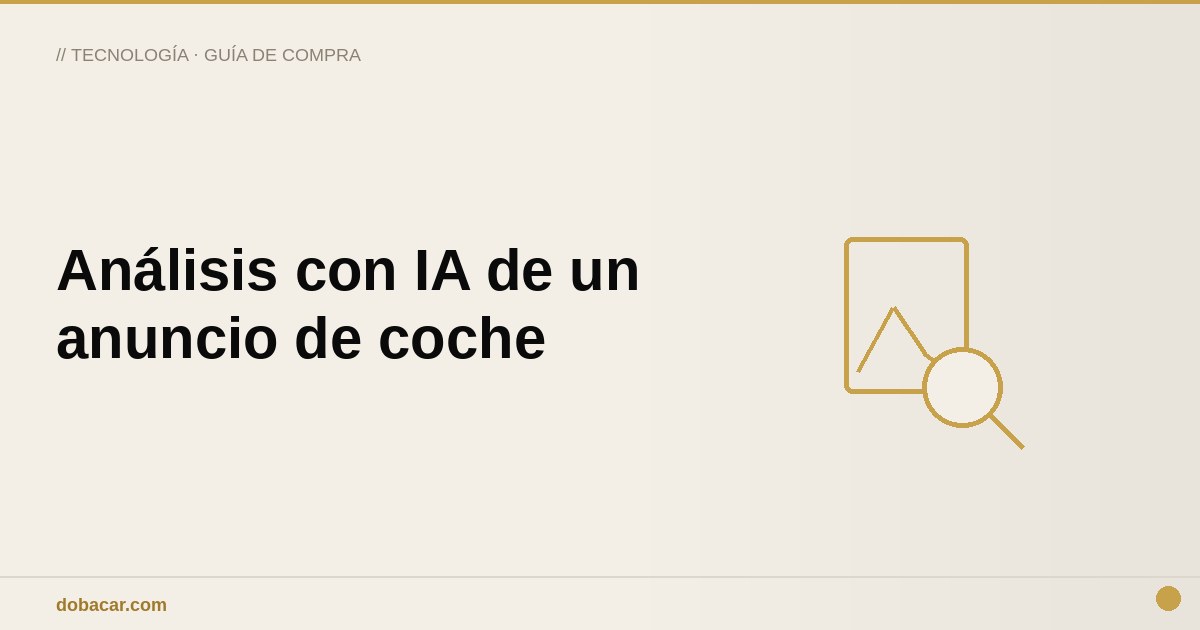 Pantalla con el análisis de un anuncio de coche de segunda mano resaltando avisos