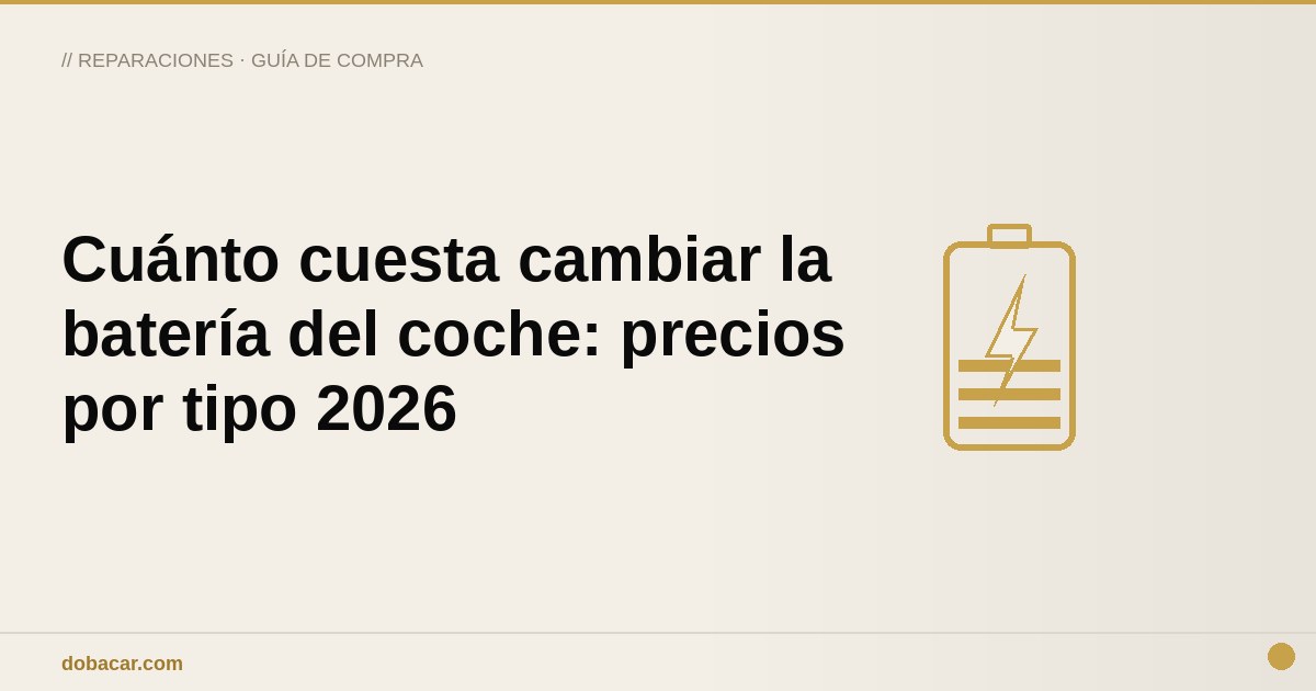 Batería de coche sobre un banco de taller