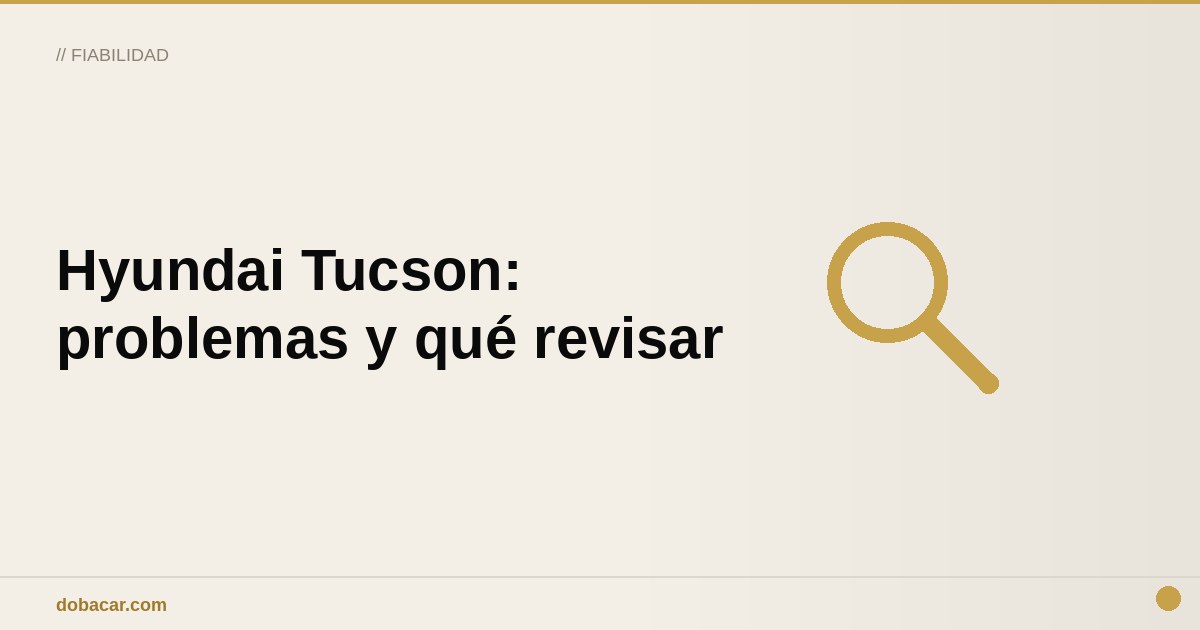Ilustración de un Hyundai Tucson con símbolo de revisión mecánica