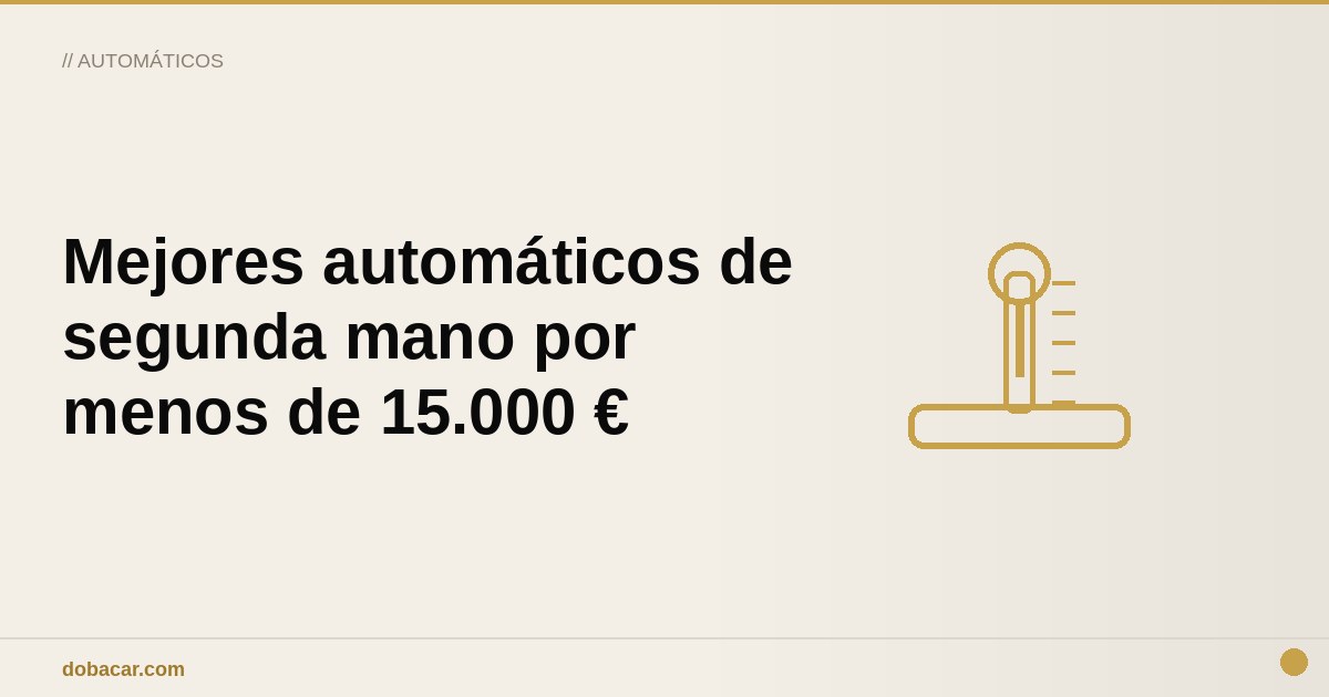 Palanca de cambio automático de un coche de segunda mano