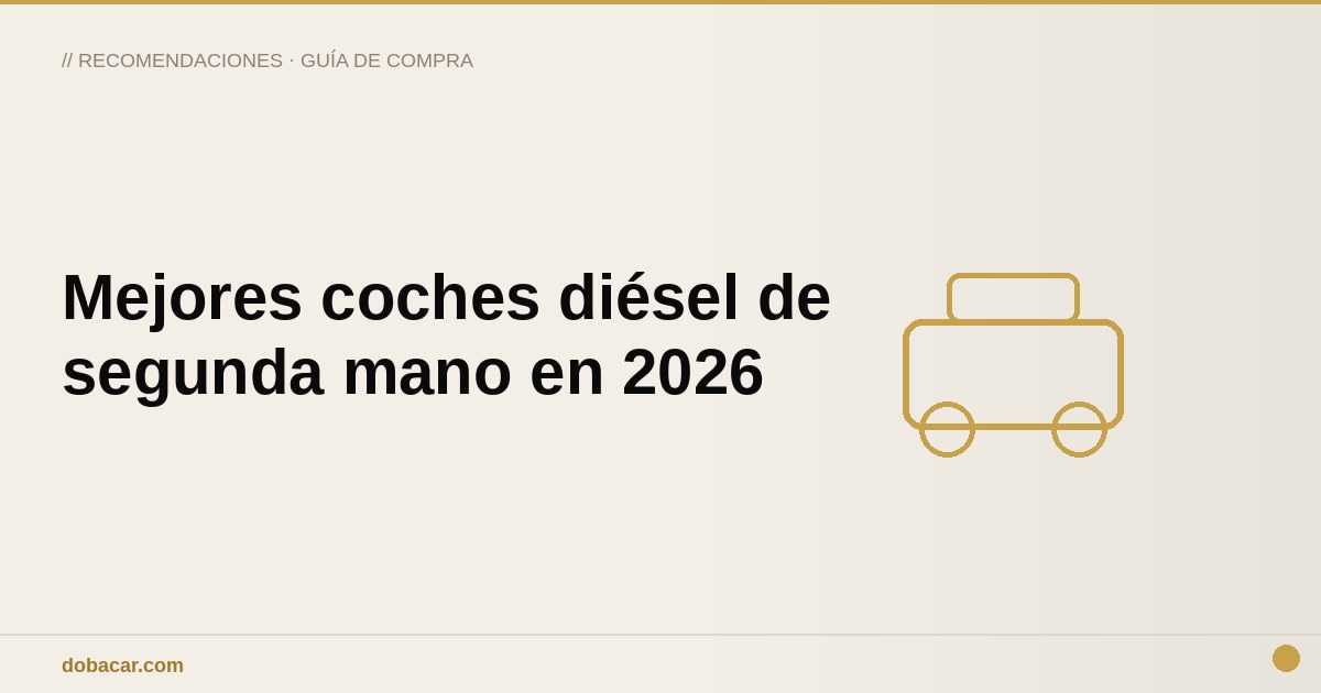 Coche diésel familiar aparcado en carretera