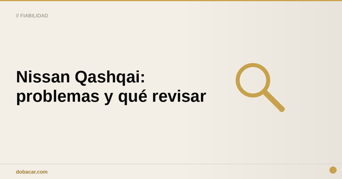 Ilustración de un Nissan Qashqai con símbolo de revisión mecánica