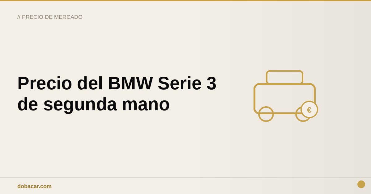 BMW Serie 3 berlina aparcado frente a un edificio