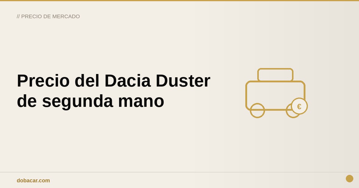Dacia Duster aparcado en un camino de tierra