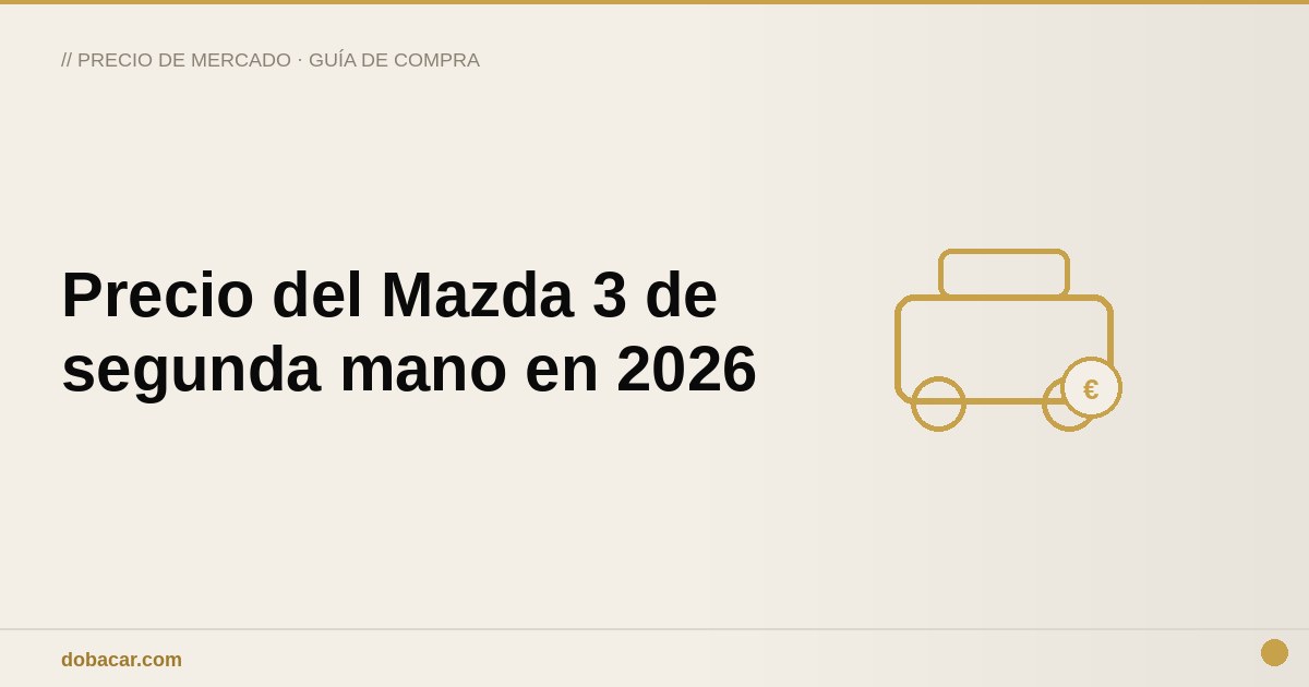Coche compacto deportivo Mazda visto desde tres cuartos delanteros