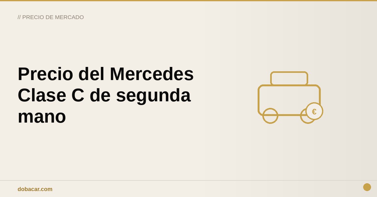 Mercedes Clase C aparcado en una avenida